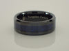 Black and Blue Tungsten Carbide Ring