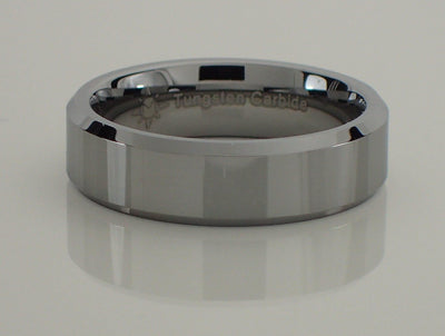 6mm Tungsten Carbide Beveled Ring