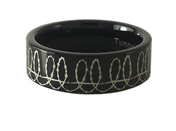 Tungsten Barbed Wire Ring