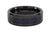 Black and Blue Tungsten Carbide Ring