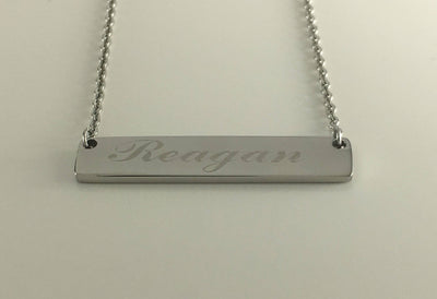 Personalized Bar Pendant Name Necklace