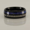 Antler with Lapis Lazuli Pattern Tungsten Ring
