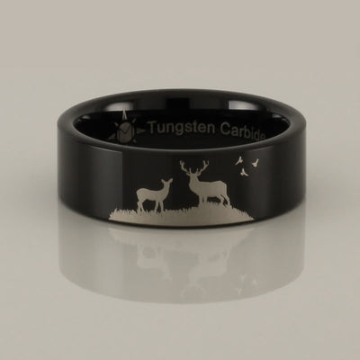 Tungsten Carbide Buck and Doe Ring