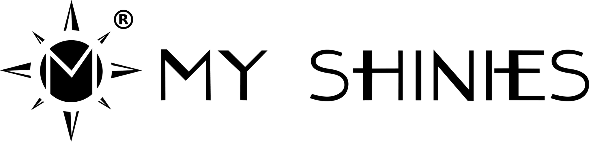 Logo with compass star with M inside along with the word My Shinies.  