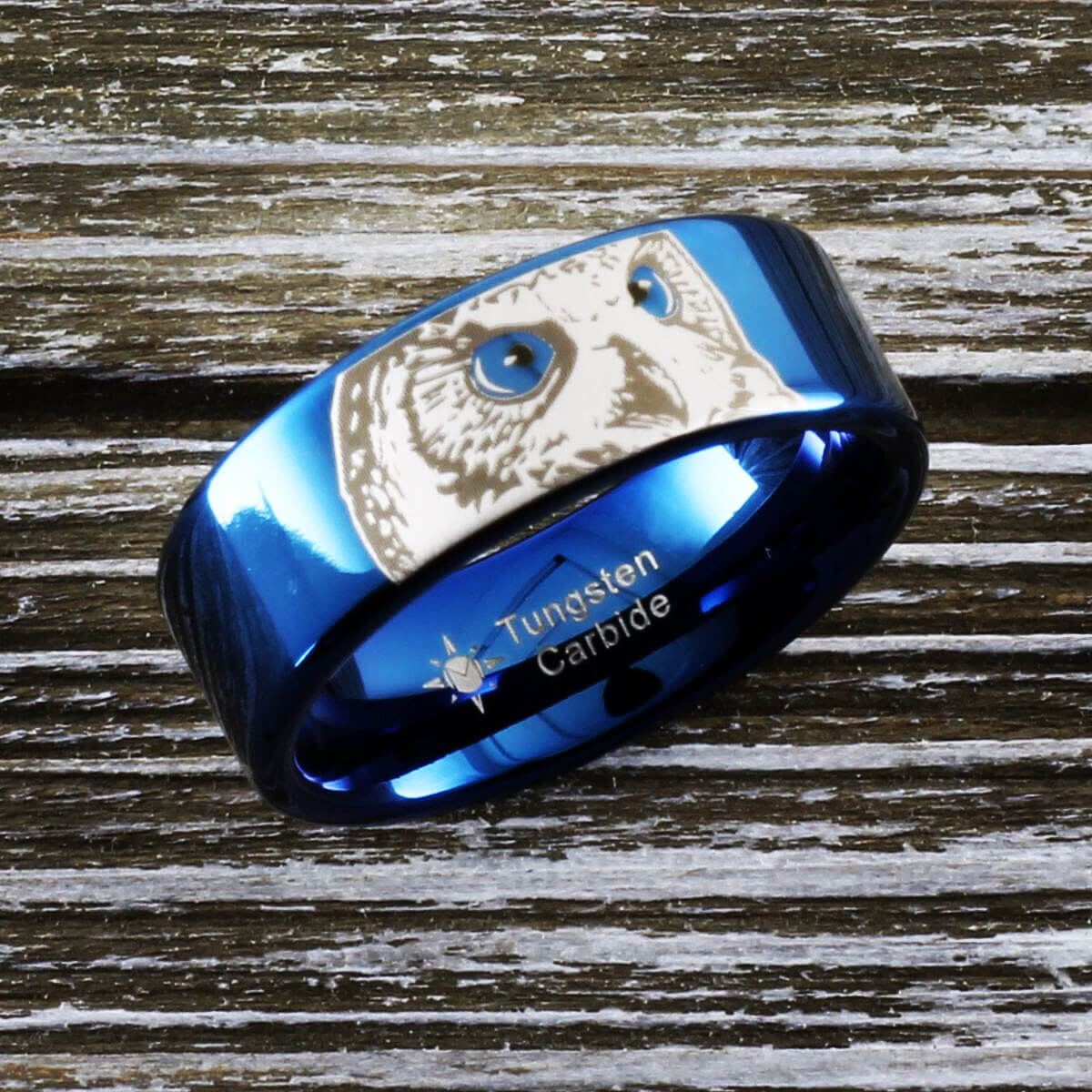 Tungsten Owl Ring