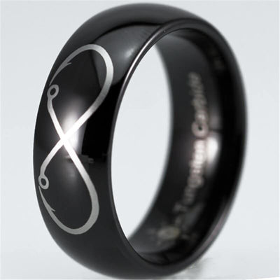 Tungsten Carbide Infinity Hooks ring