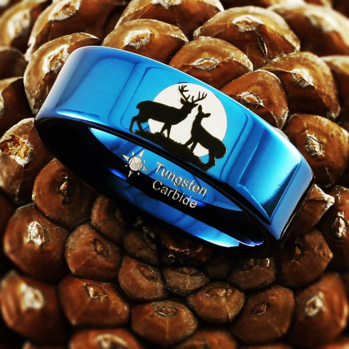 Buck and Doe Moon Ring
