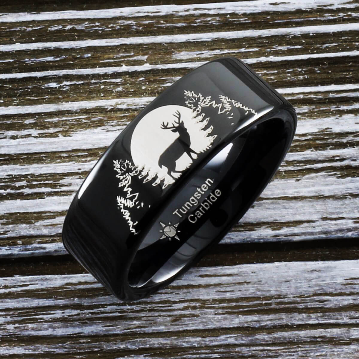 Buck Forest Scene ring