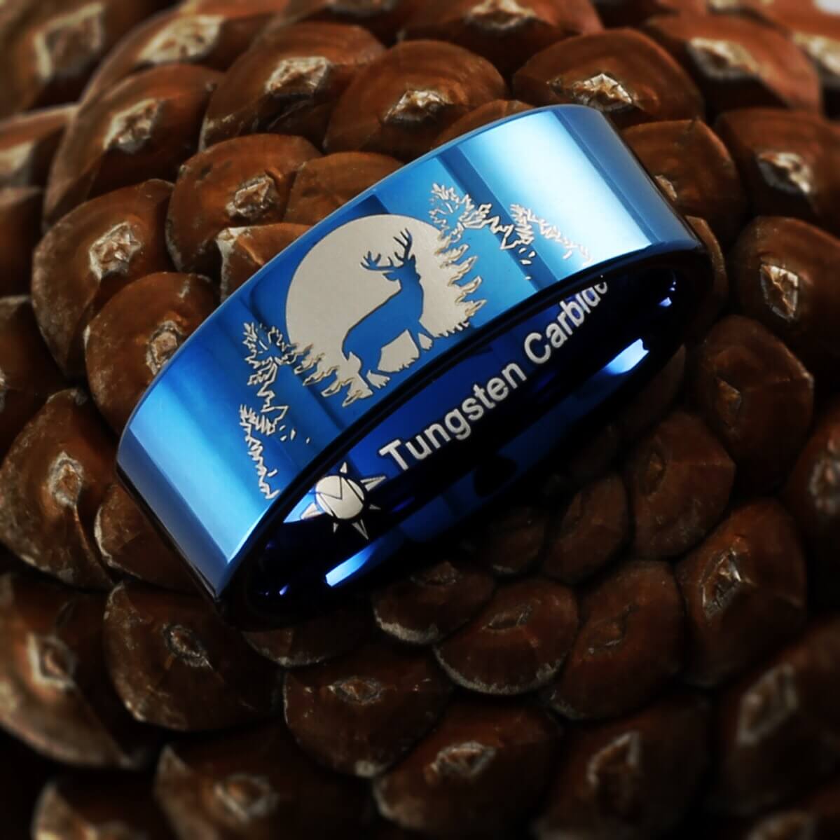 Buck Forest Scene ring