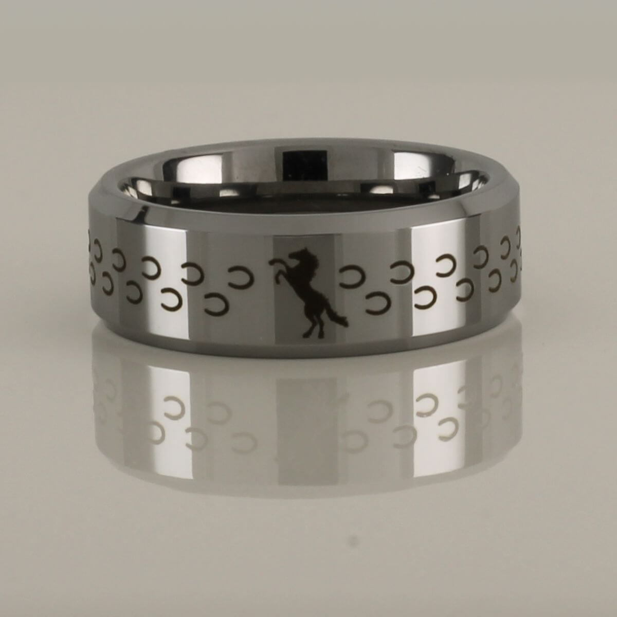 Tungsten Carbide Horse Ring