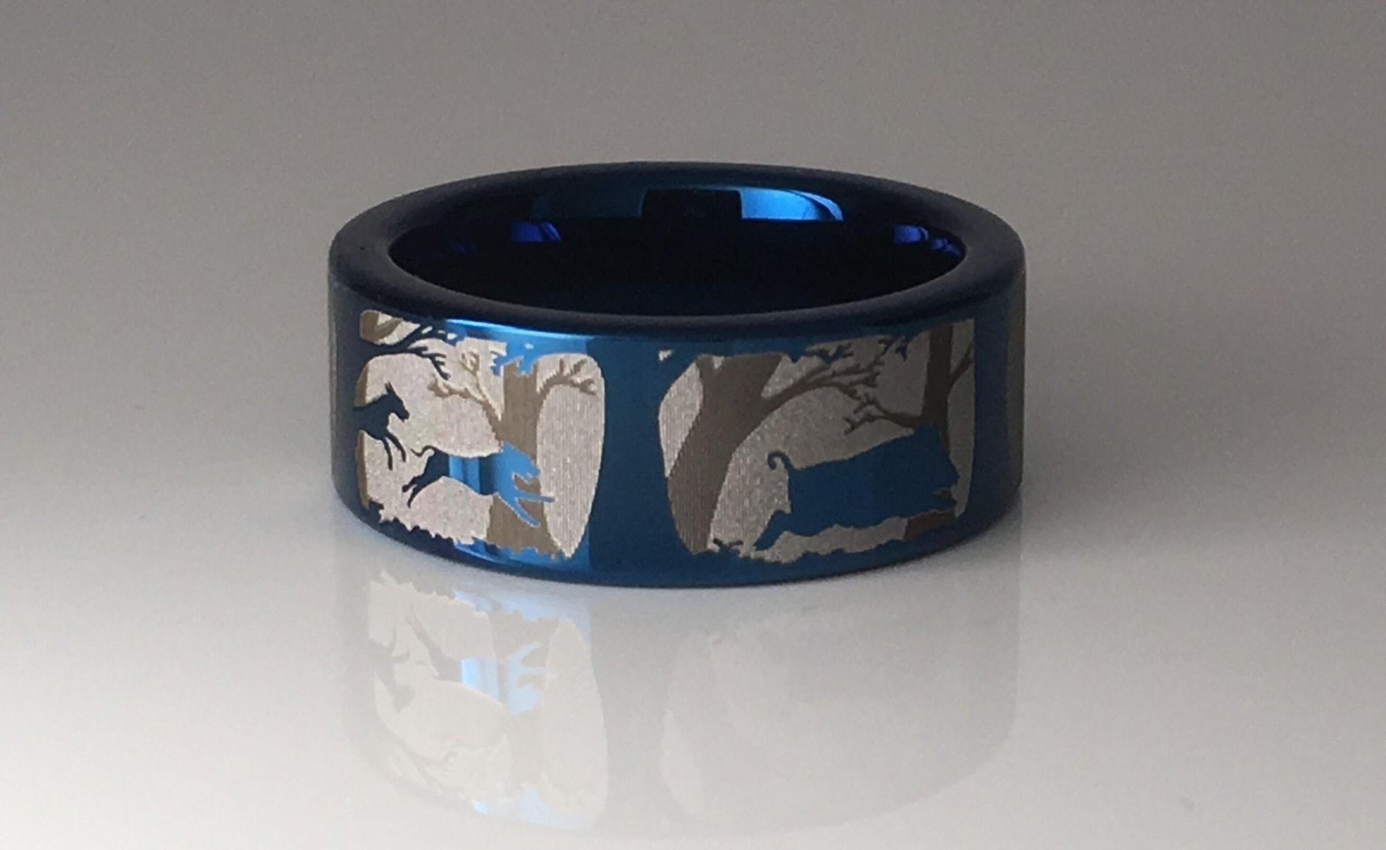 Tungsten Carbide Hogs and Dogs Ring