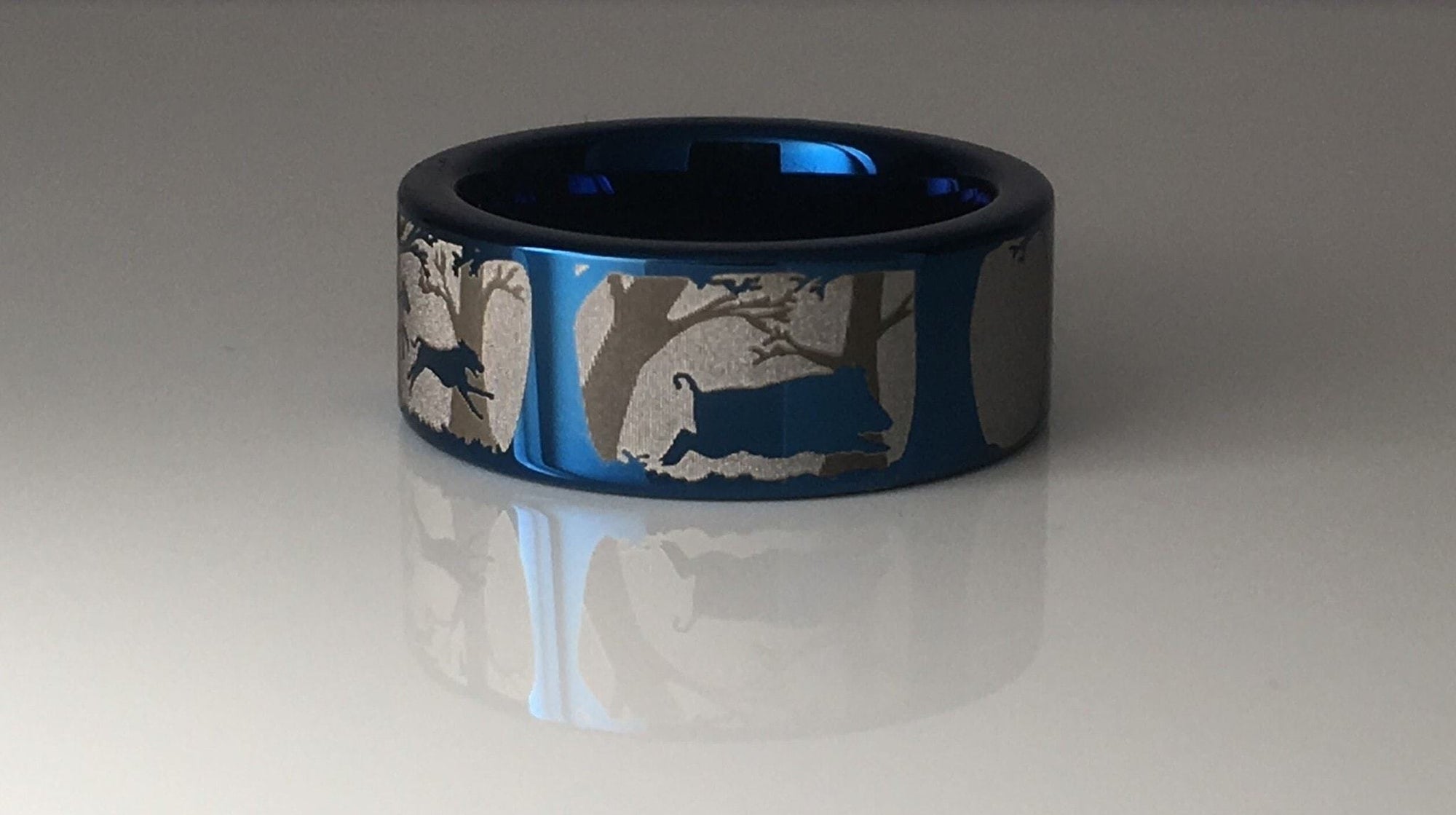 Tungsten Carbide Hogs and Dogs Ring