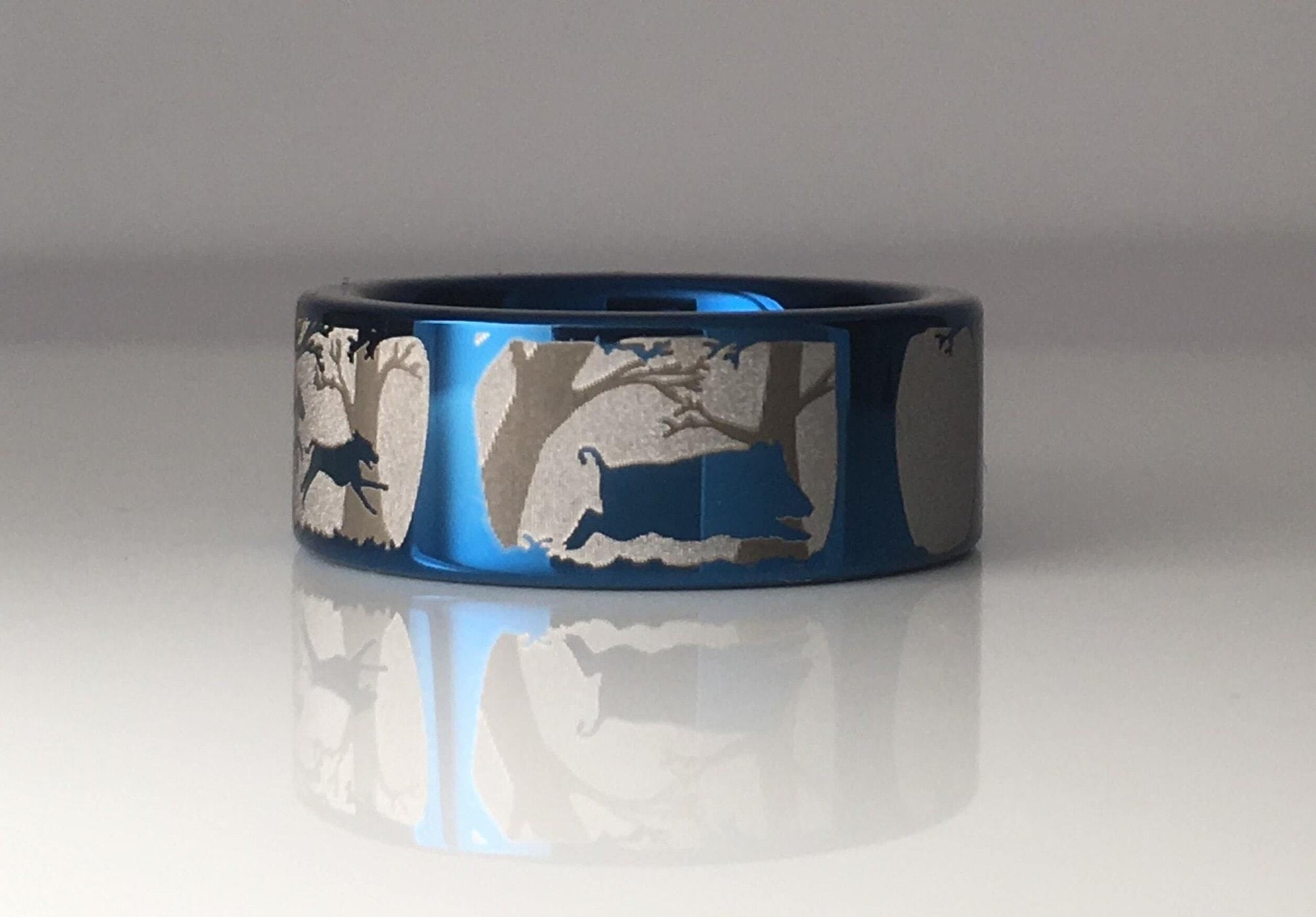 Tungsten Carbide Hogs and Dogs Ring