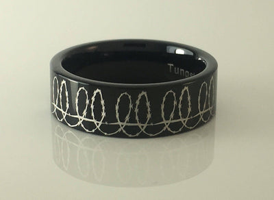 Tungsten Barbed Wire Ring