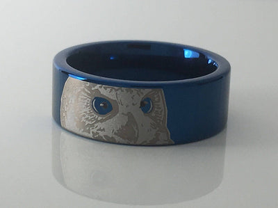 Tungsten Owl Ring