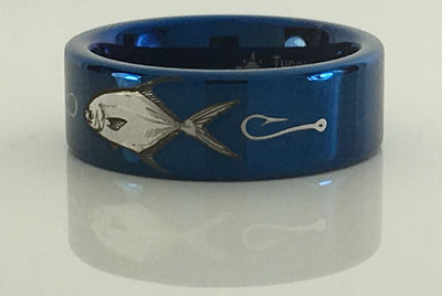 Tungsten Carbide Permit Fish Ring