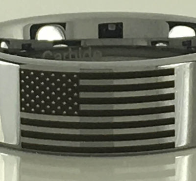American Flag Tungsten Ring