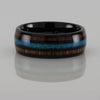 Wood with Opal Pattern Tungsten Ring