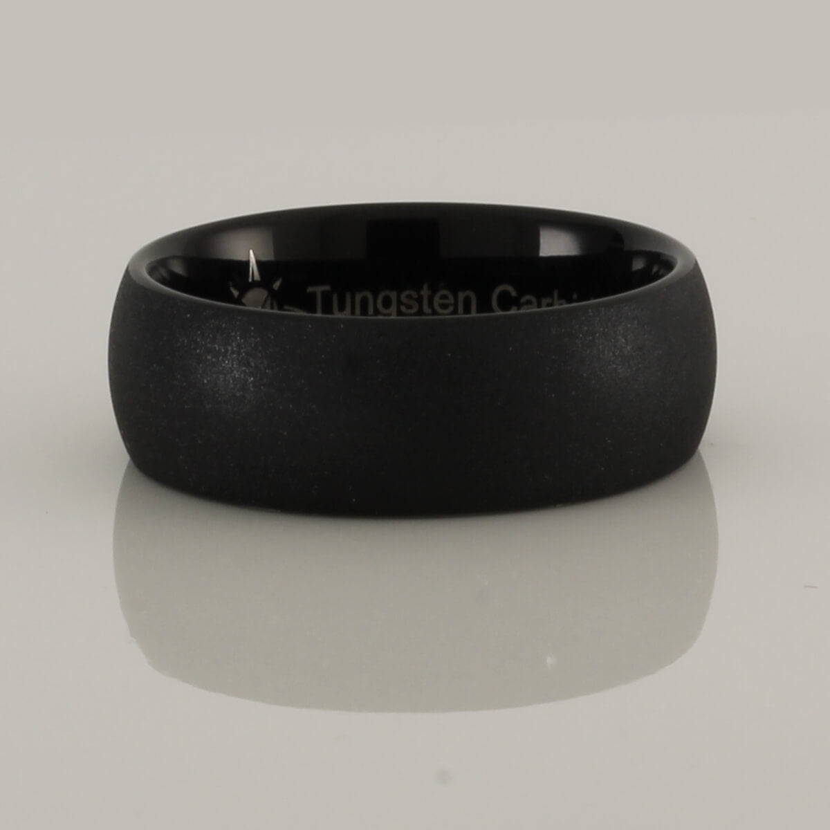 Sandblasted Tungsten Ring