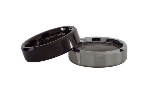 6mm Tungsten Carbide Beveled Ring