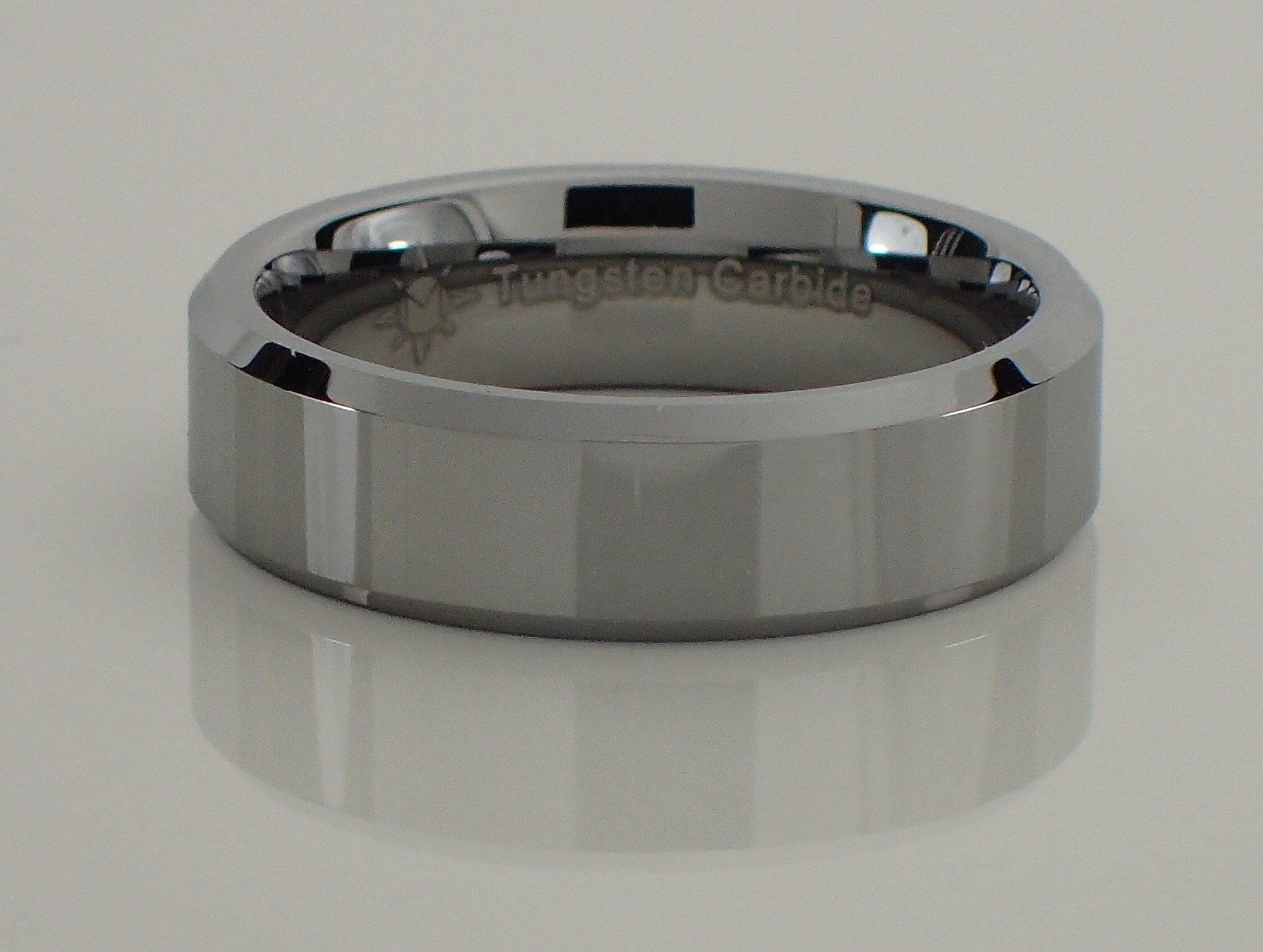 6mm Tungsten Carbide Beveled Ring