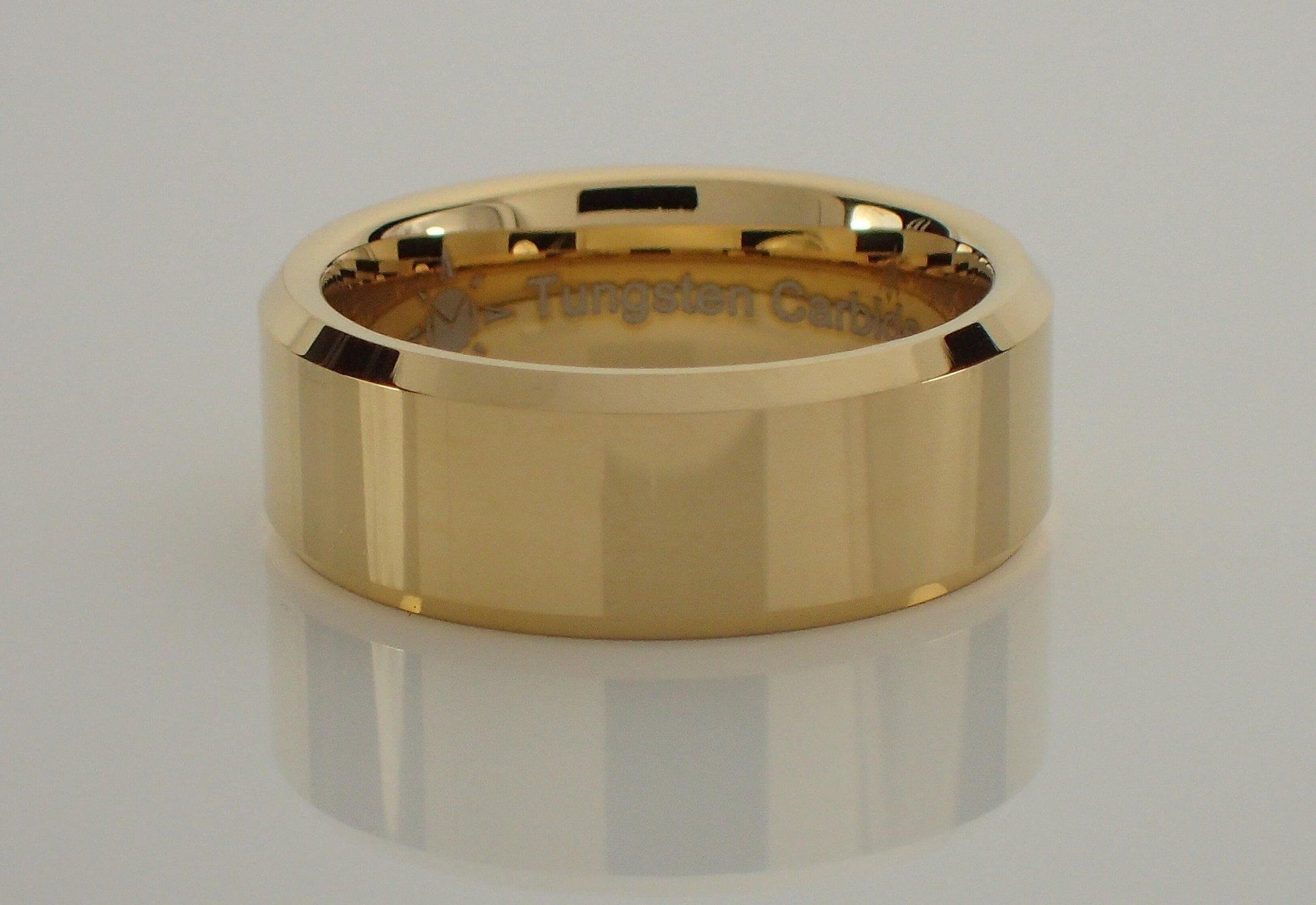 Custom Tungsten 8mm beveled Ring