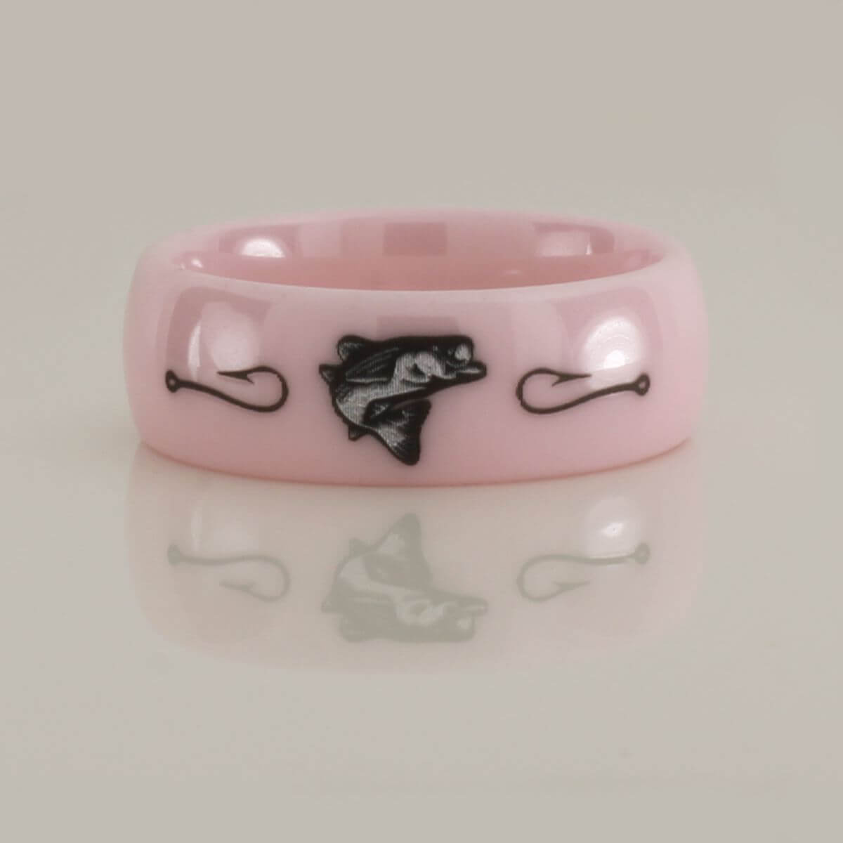 Bass lovers ceramic ring