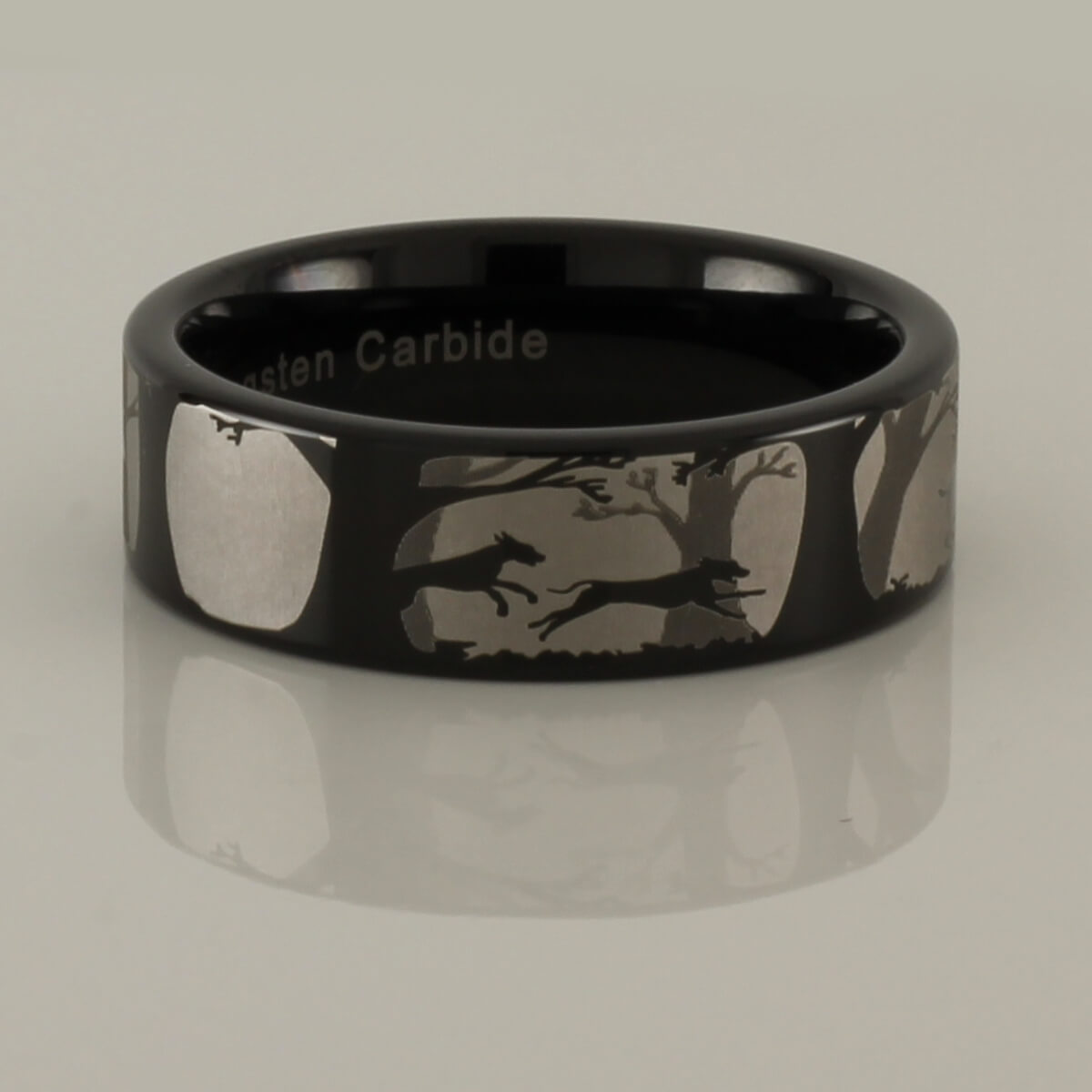 Dogs and Rabbit Tungsten Ring