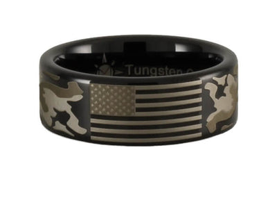 American Flag Camouflage Ring