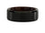 Brushed Beveled Tungsten Ring with Wood Interior