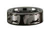 Dogs and Bobcat Tungsten Carbide Ring