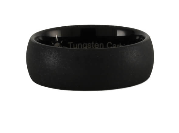 Sandblasted Tungsten Ring