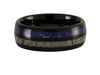 Antler with Lapis Lazuli Pattern Tungsten Ring
