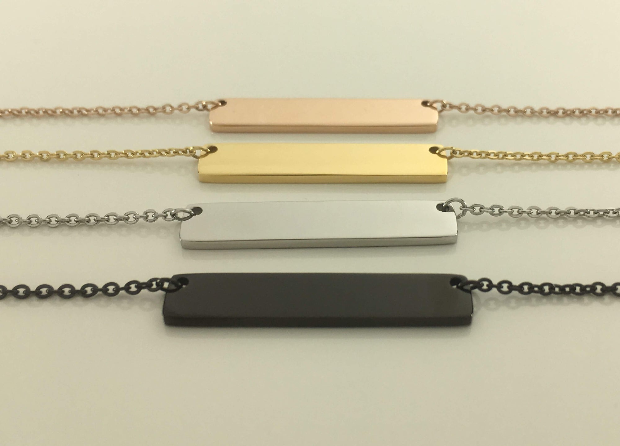 Personalized Bar Pendant Name Necklace