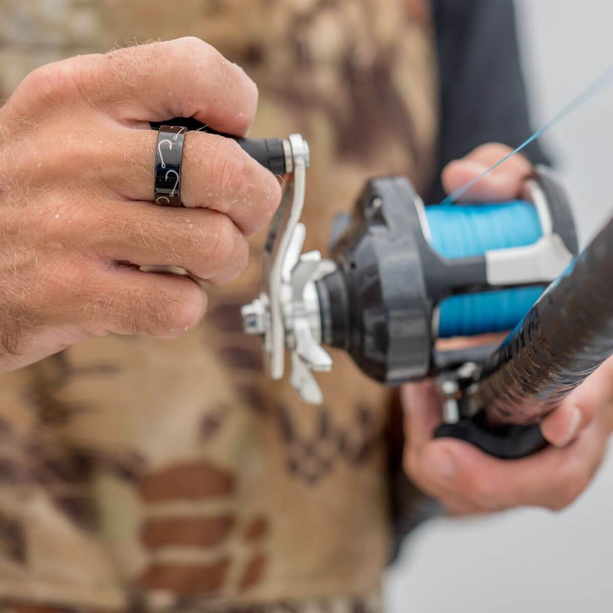 Tungsten Carbide Fish Hook Ring