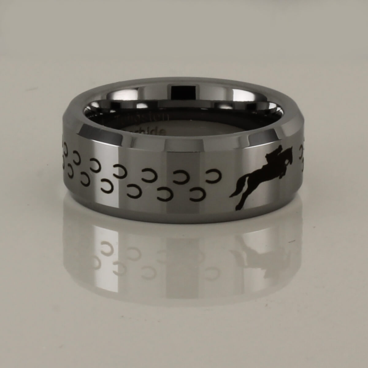 Tungsten Carbide Horse Jumping Ring