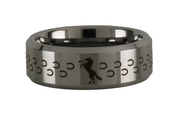 Tungsten Carbide Horse Ring