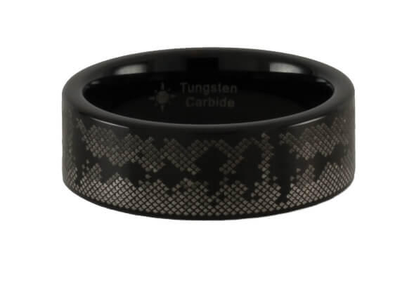 Tungsten Bass Pattern Ring