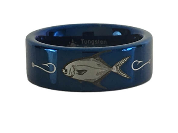 Tungsten Carbide Permit Fish Ring