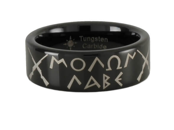 Come and take them or Molon Labe Tungsten ring