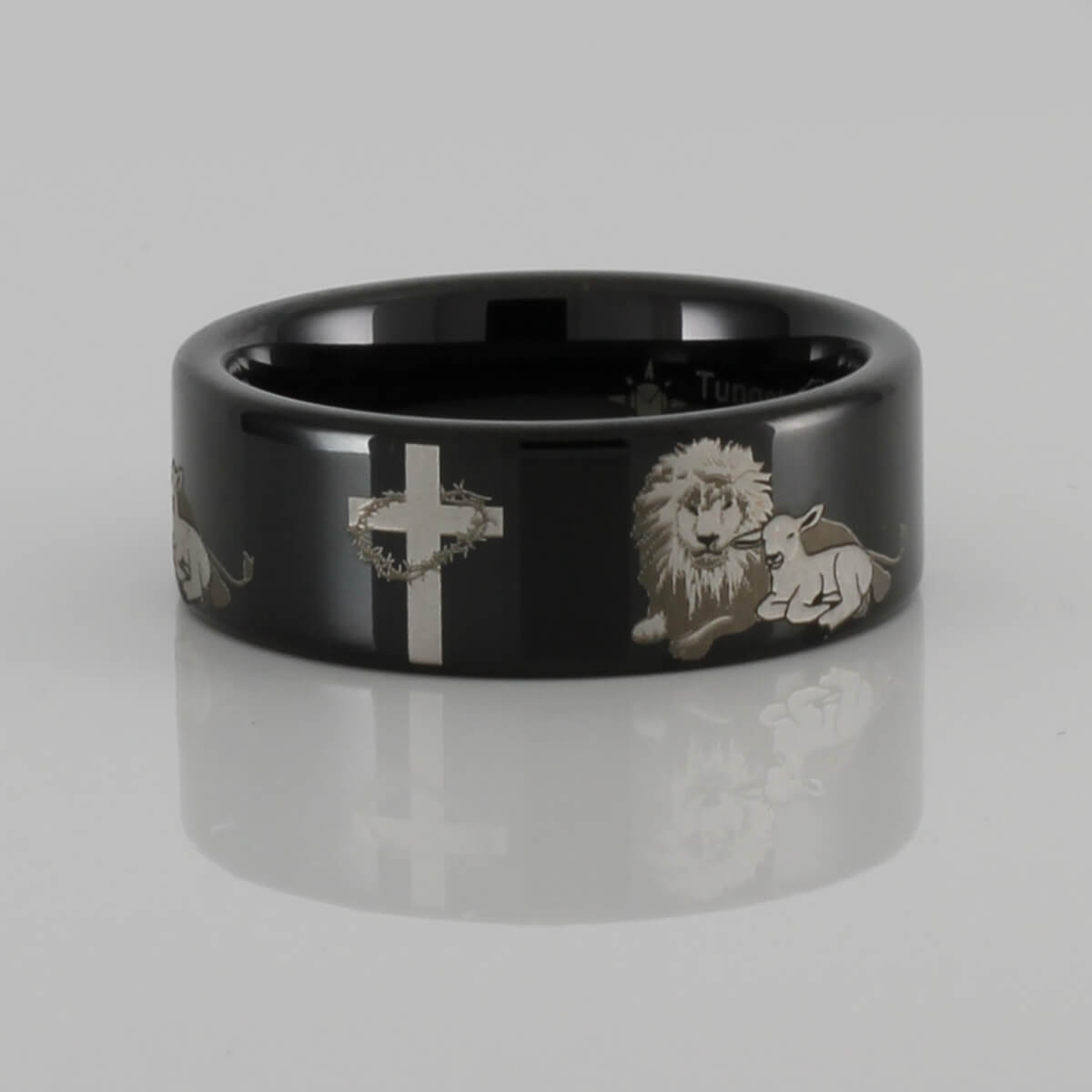 Lion and the Lamb Tungsten Ring