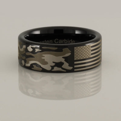 American Flag Camouflage Ring