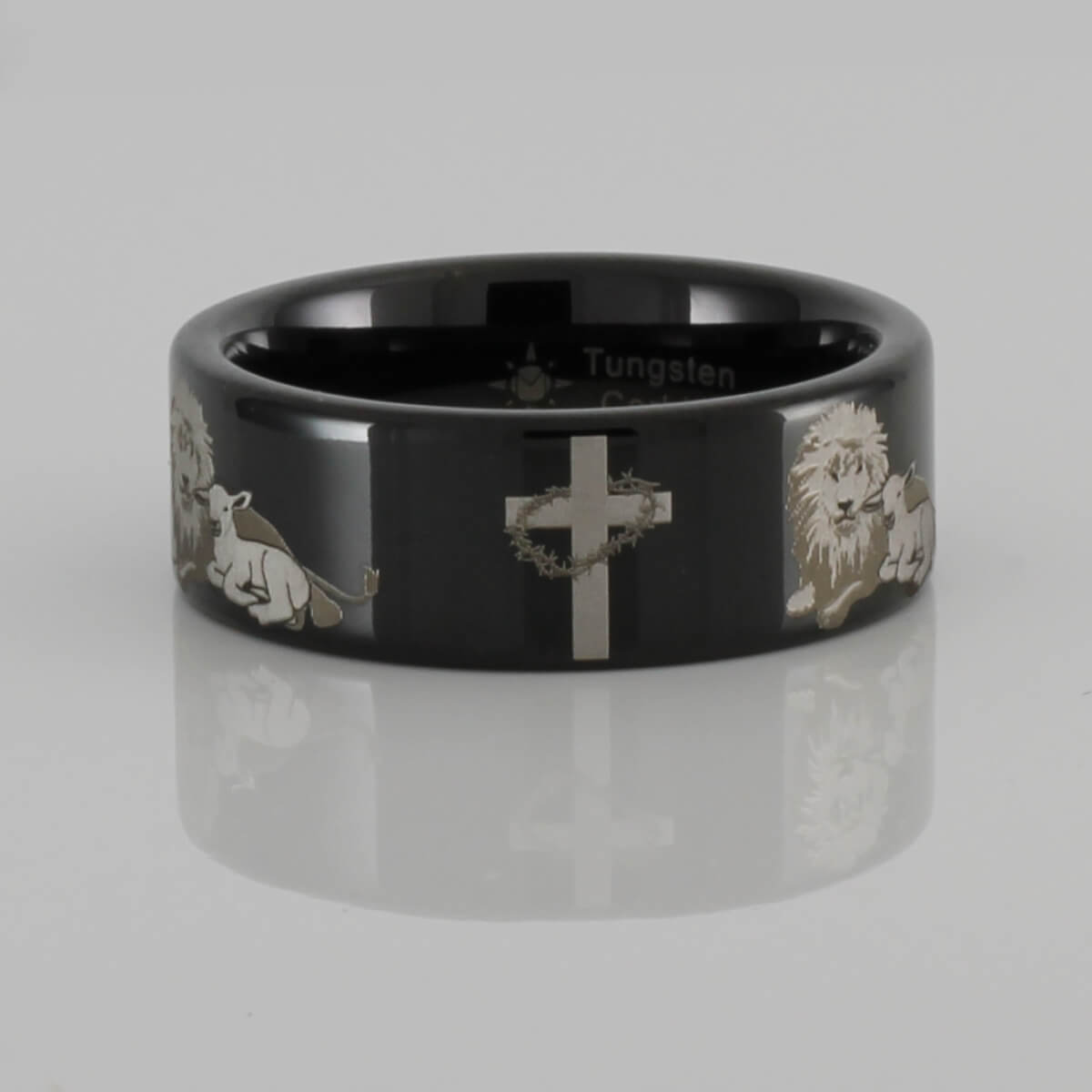 Lion and the Lamb Tungsten Ring