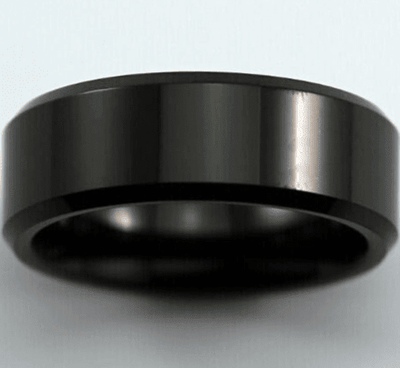 Rings - 8mm Tungsten Carbide Beveled Ring