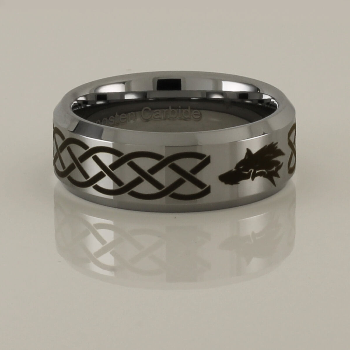 Men's tungsten wolf fashion ring